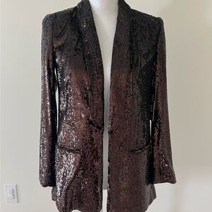 Express Brown Sequin Blazer